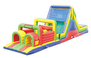 (B) 52ft Wet or Dry Obstacle Course w/16ft slide -  2pc